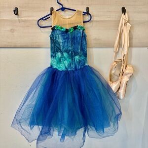 Theatricals kids ballet tutu, blue costume Halloween recital